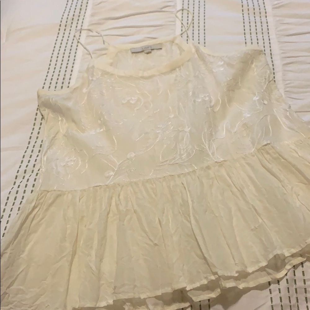 Delicate off white tank blouse